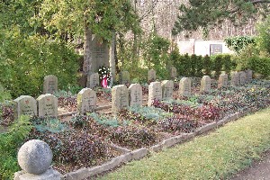 Reihengräber auf dem alten Friedhof in Naunhof