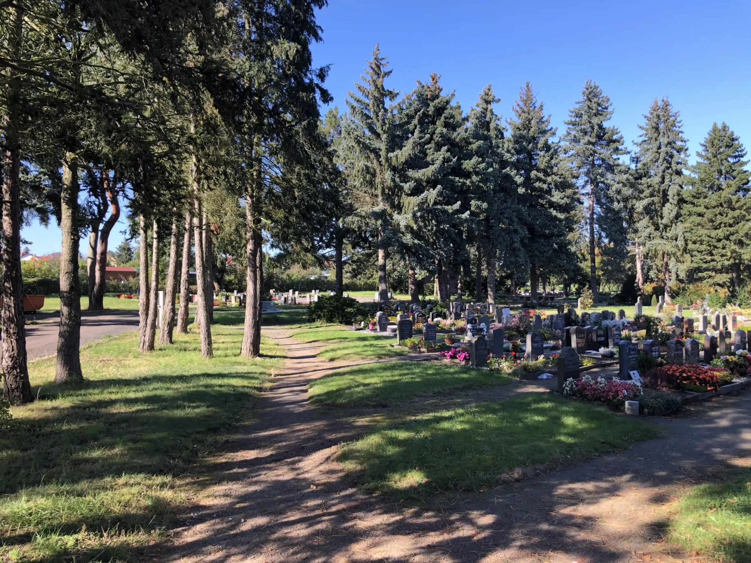 Gräber auf dem Friedhof Schkeuditz