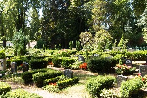 Gräber auf dem Friedhof Grimma