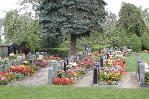 Gräber auf dem Friedhof Nischwitz