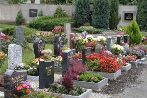 Gräber auf dem Friedhof Thallwitz